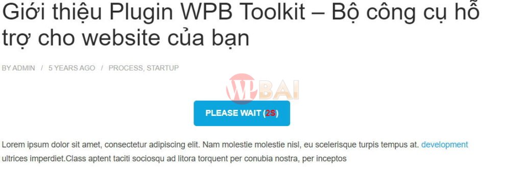 Giới thiệu Plugin WPB Toolkit – Bộ công cụ hỗ trợ cho website của bạn