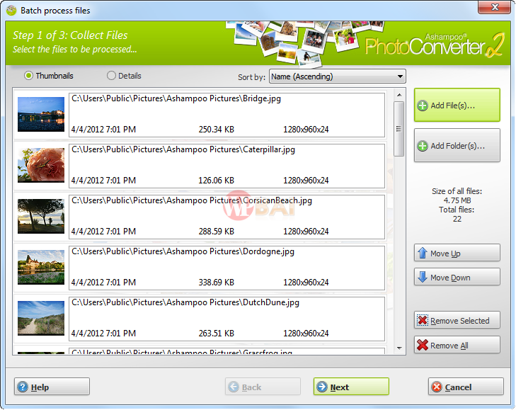 Miễn phí bản quyền phần mềm chuyển đổi hình ảnh Ashampoo Photo Converter 2